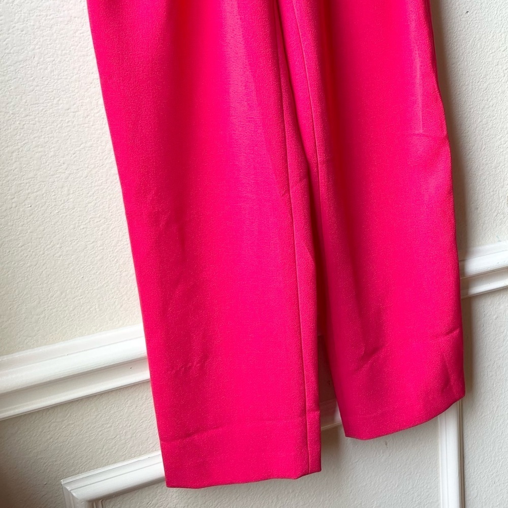NWT Eliza J Red Off-the-shoulder Bell Sleeve Tie Waist Jumpsuit Sz 6 - Picture 7 of 16